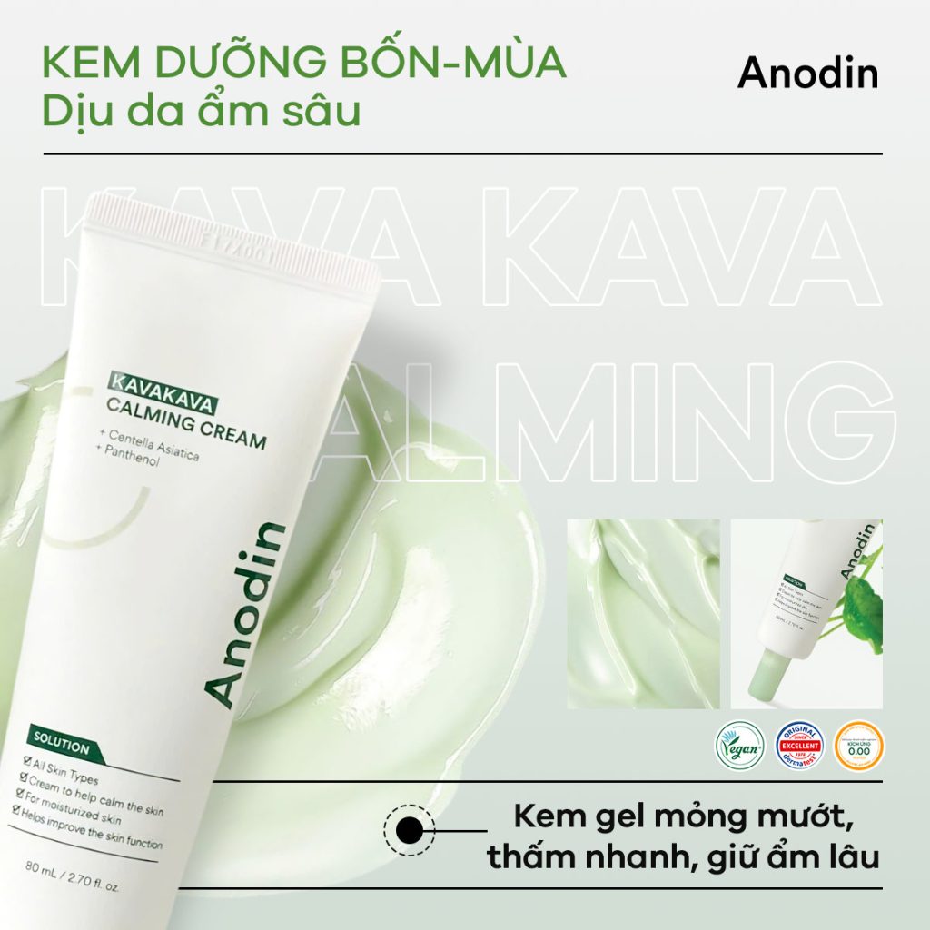 Kem dưỡng da ANODIN KAVAKAVA CALMING CREAM
