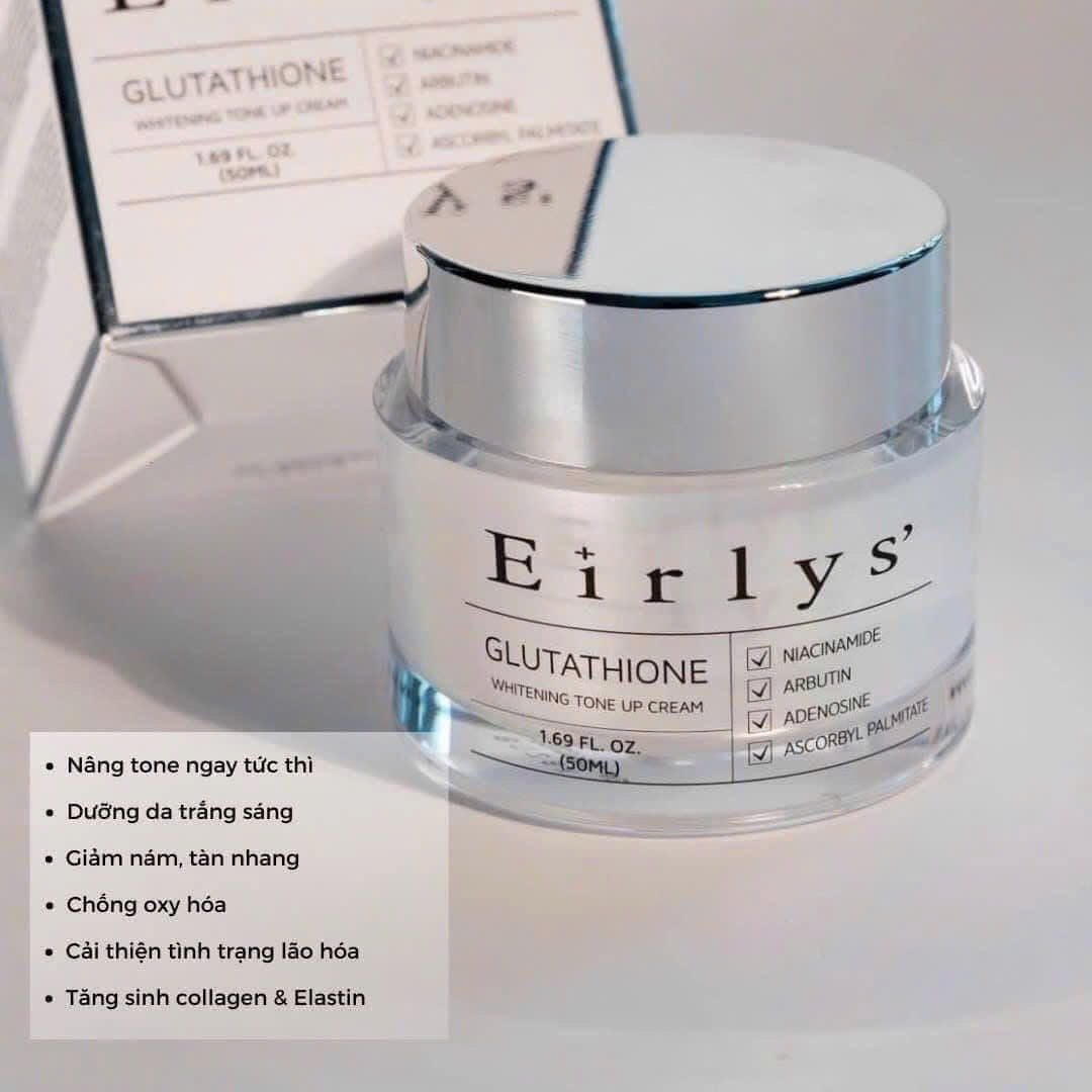 Kem dưỡng trắng nâng tông EIRLYS' glutathione whitening tone up cream plus (50ml/Hộp)