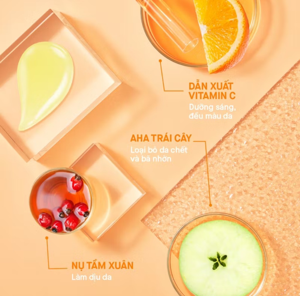 TẨY DA CHẾT ROSETTE CAM DƯỠNG SÁNG DA ( CTY - VAT )