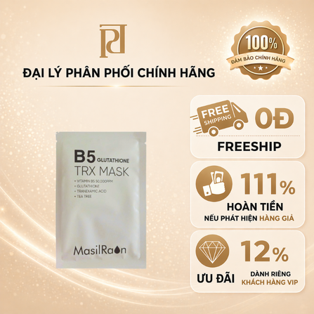 Mặt nạ dưỡng da MASILRAON B5 GLUTATHIONE TRX MASK dung tích:25ml/cái