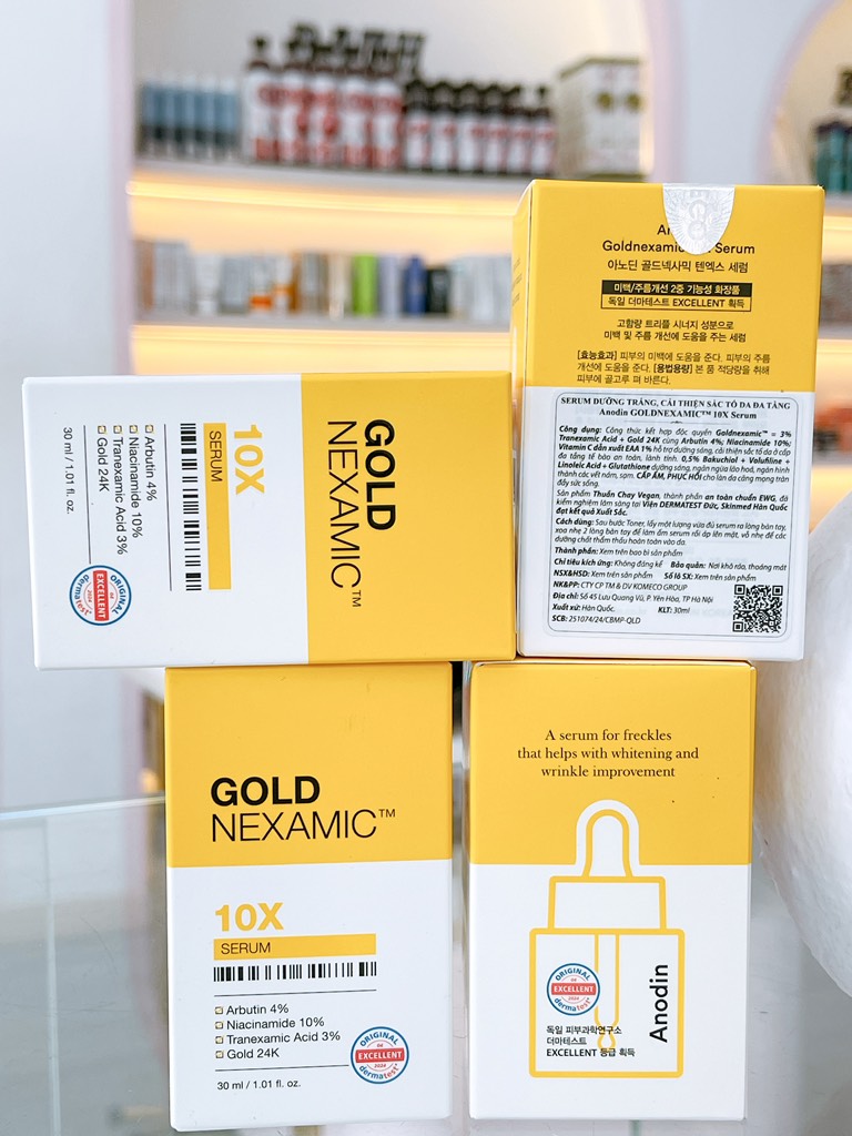 SERUM DƯỠNG TRẮNG CẢI THIỆN SẮC TỐ ĐA TẦNG ANODIN GOLDNEXAMICTM 10X ( CTY - VAT )