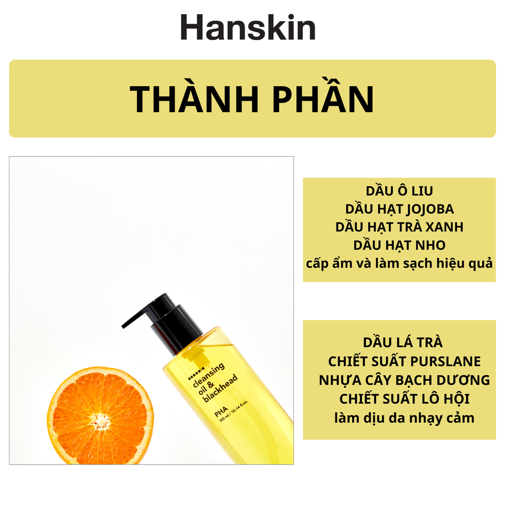 DẦU TẨY TRANG LÀM SẠCH SÂU HANSKIN CLEANSING OIL & BLACKHEAD