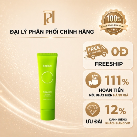 KEM CHỐNG NẮNG BEPLAIN SUNMUSE XANH LÁ ( CTY - VAT )
