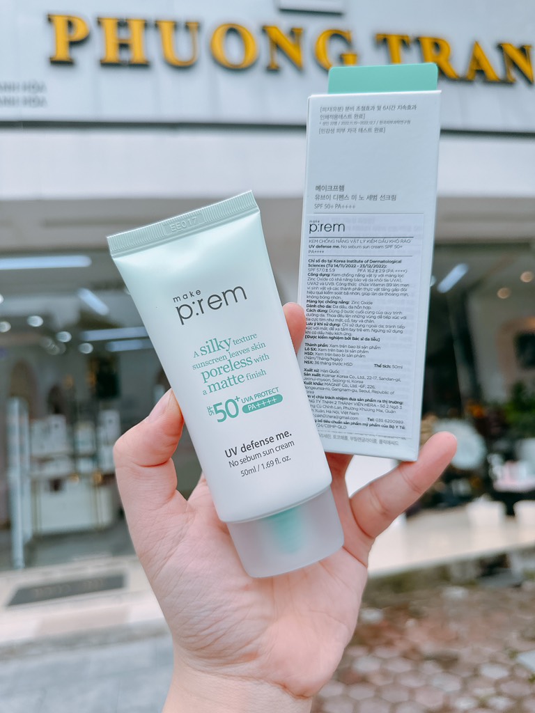 KEM CHỐNG NẮNG VẬT LÝ MAKE PREM KIỀM DẦU XANH ( CTY - VAT ₫