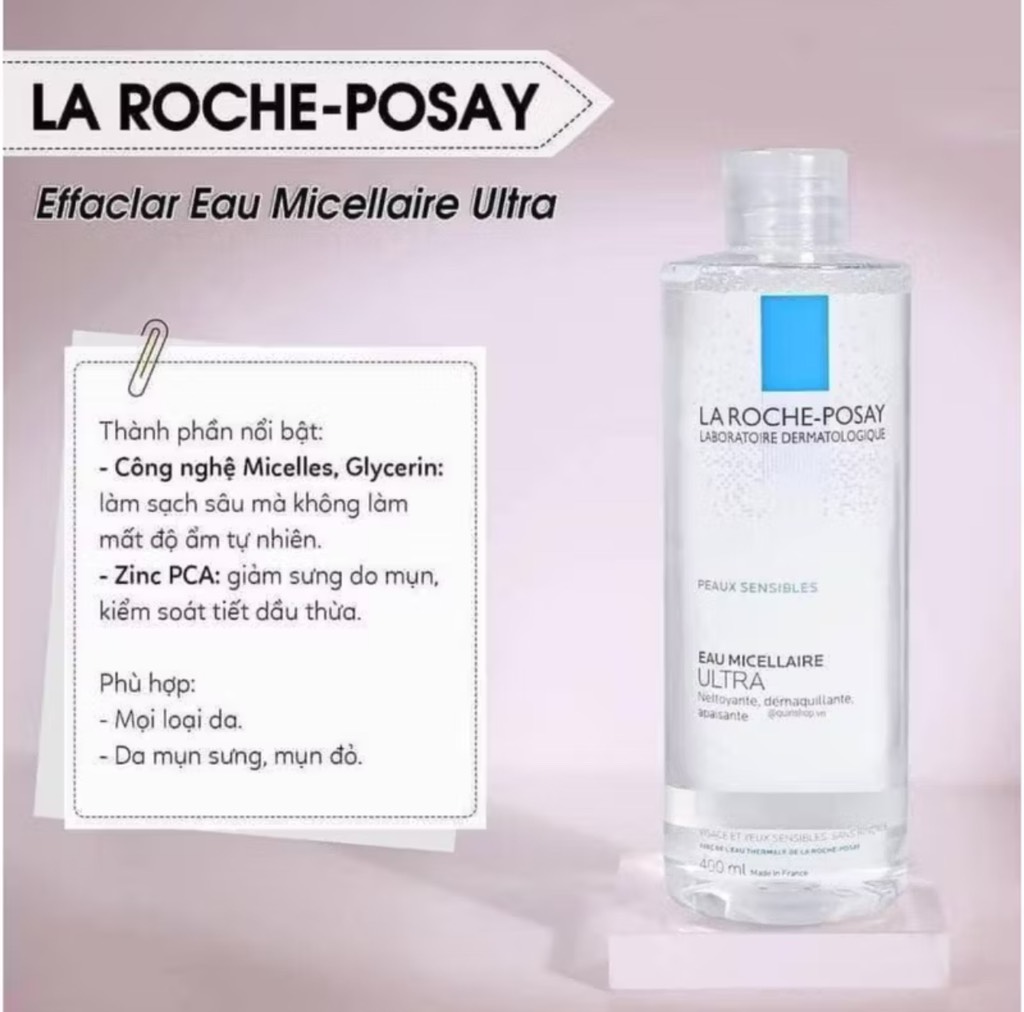 NƯỚC LÀM SẠCH VÀ TẨY TRANG LAROCHE-POSAY TRẮNG
