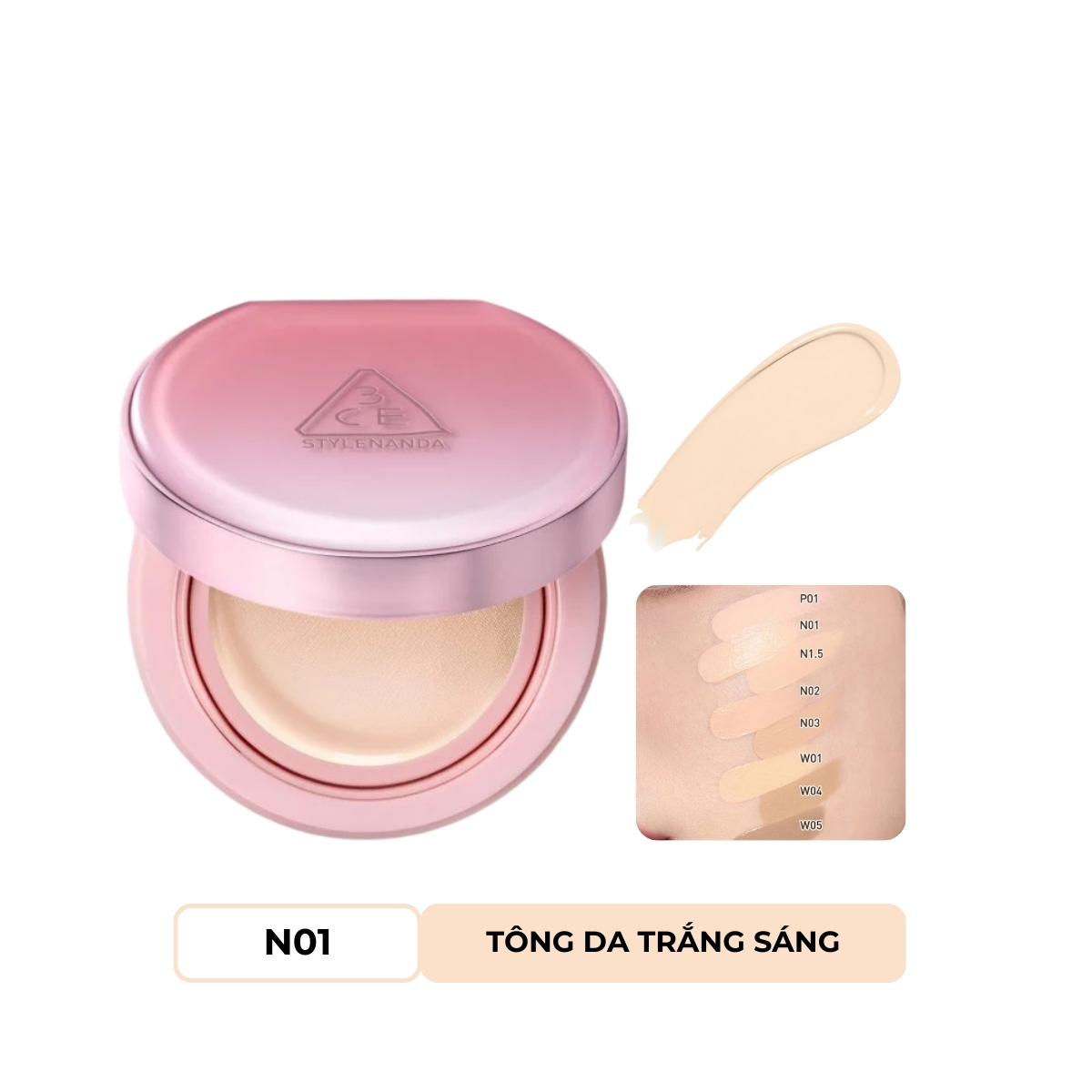PHẤN NƯỚC 3CE FITTING MESH COVER CUSHION
