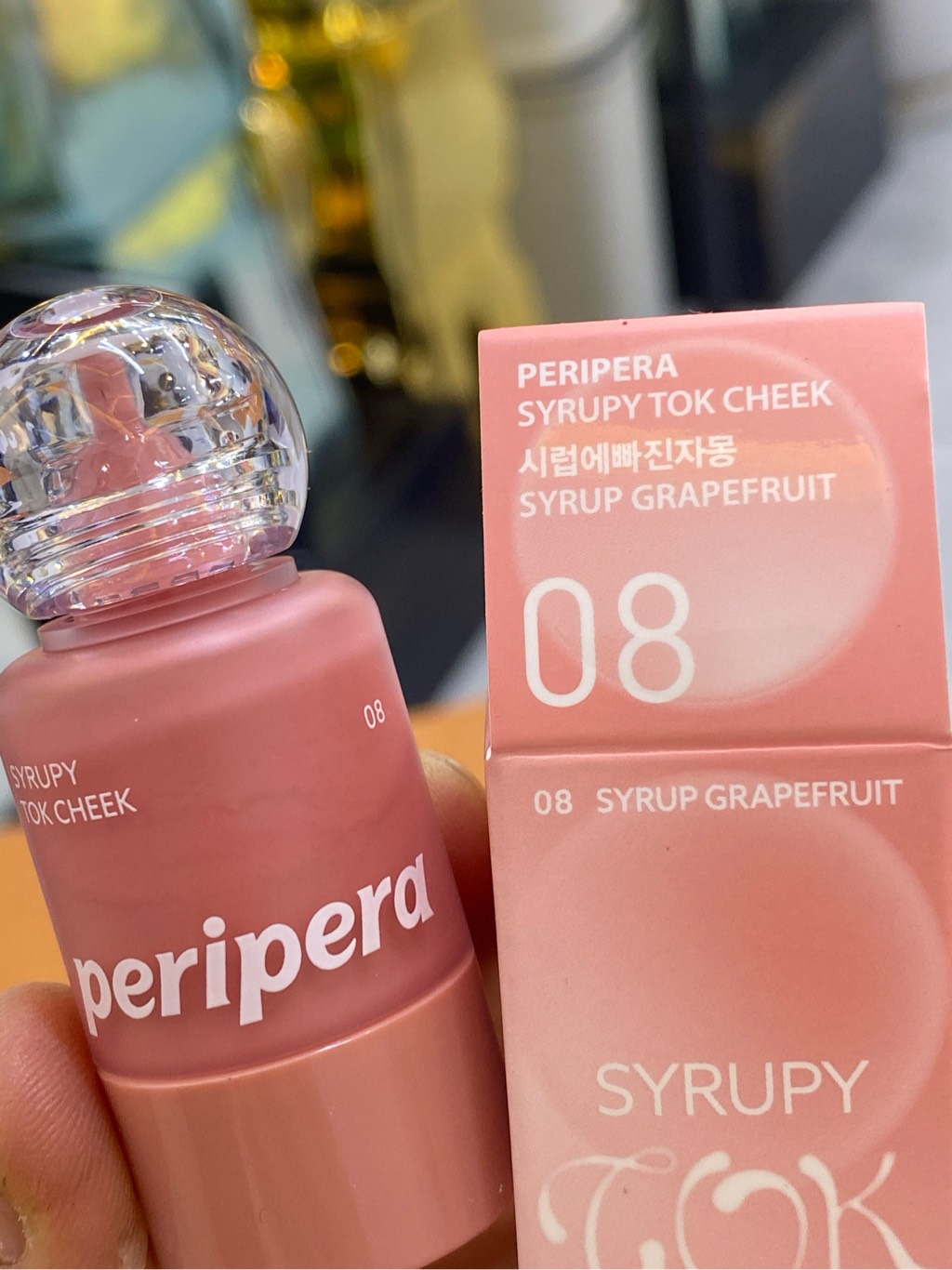Phấn má hồng kem PERIPERA SYRUPY TOK CHEEK 08 SYRUP GRAPEFRUIT