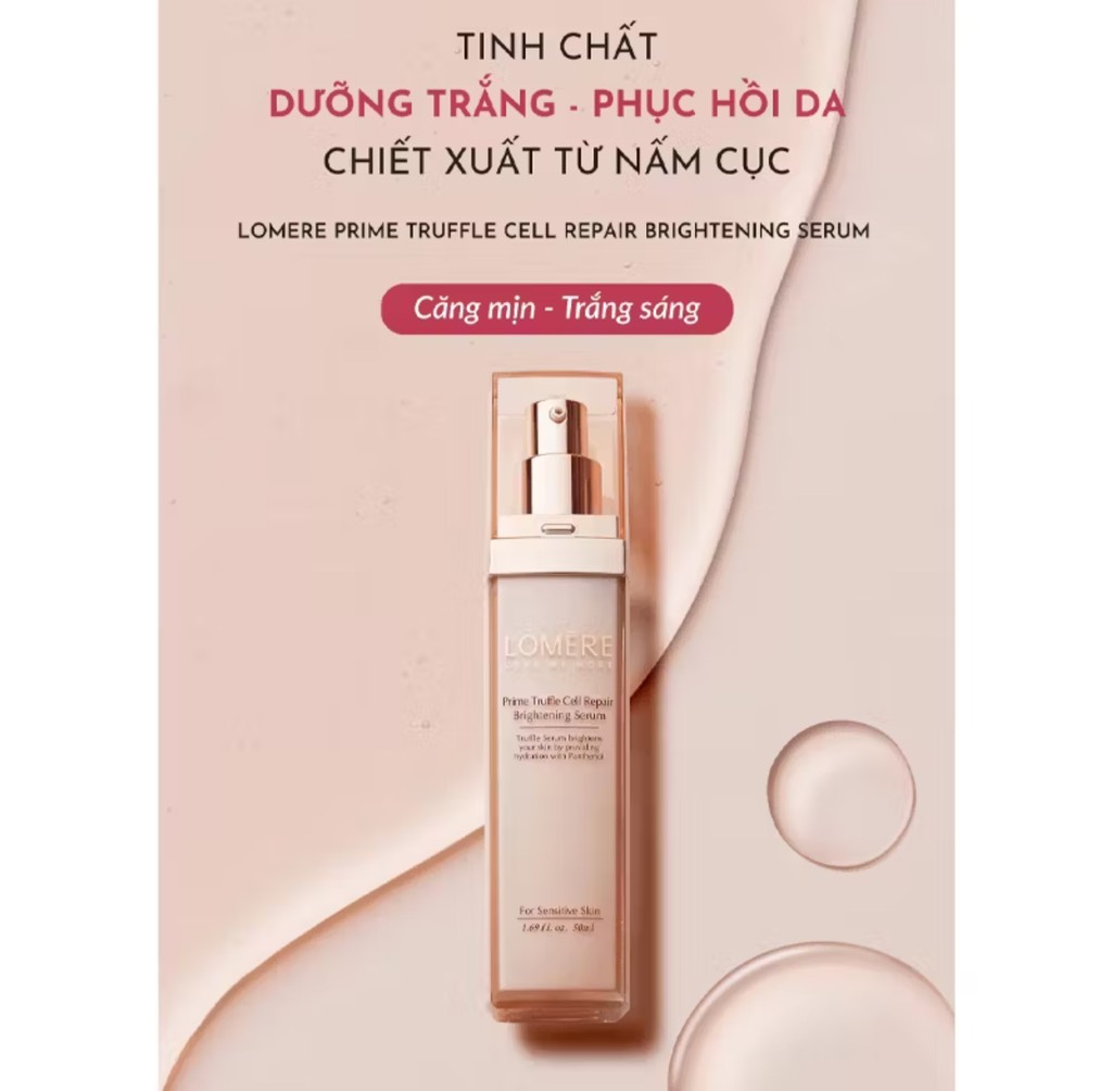 SERUM DƯỠNG TRẮNG DA PHỤC HỒI, NẤM CỤC LOMERE
