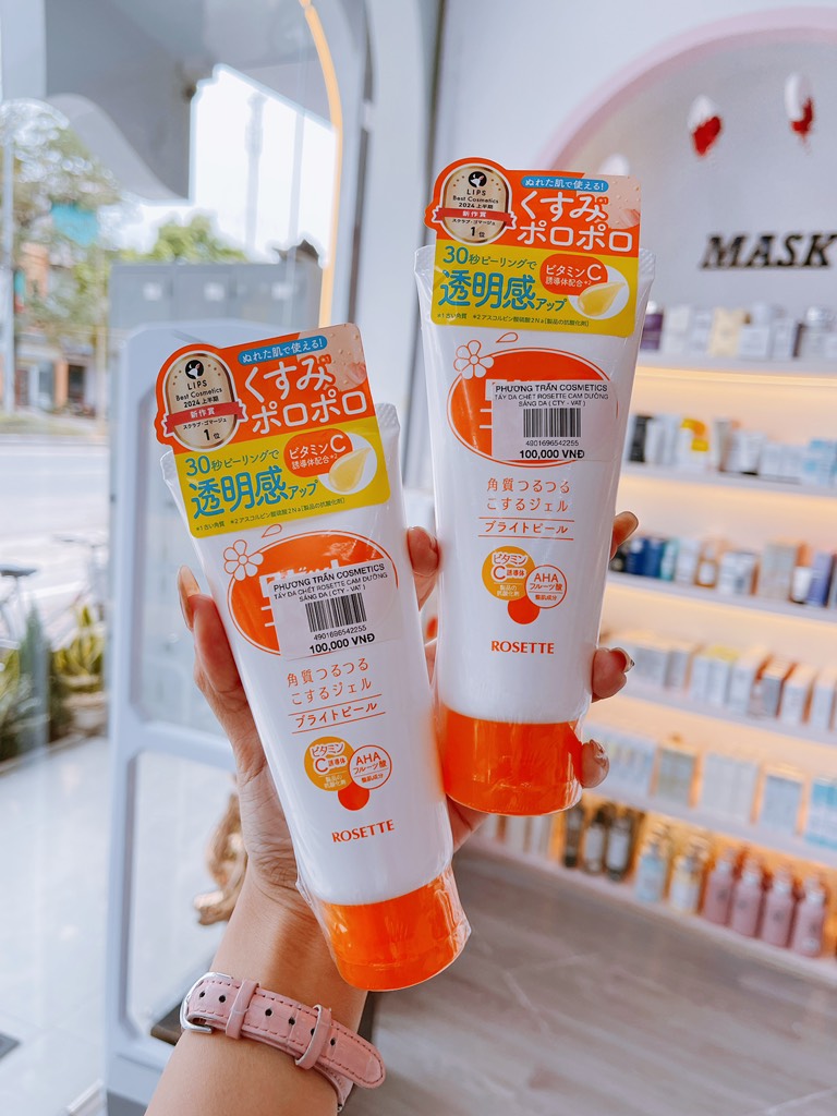 TẨY DA CHẾT ROSETTE CAM DƯỠNG SÁNG DA ( CTY - VAT )