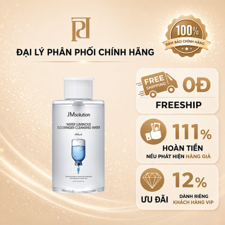 Nước tẩy trang JMSOLUTION JP H9 AMPOULE WATER AQUA 500ml