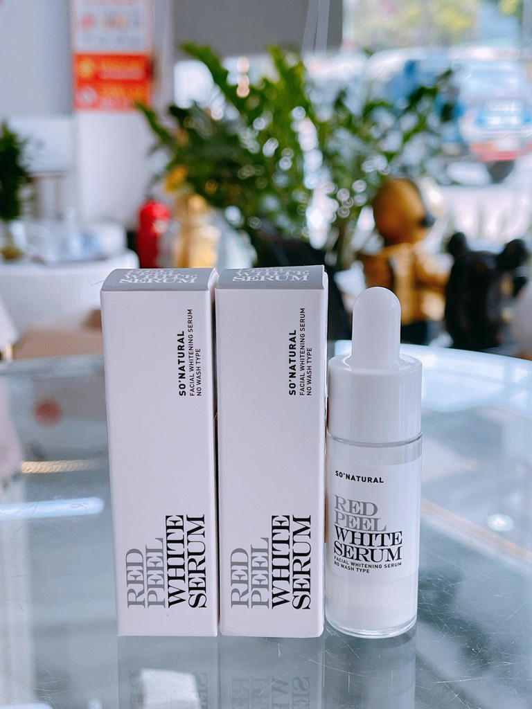 MINI SERUM SO NATURAL WHITE RED PEEL DƯỠNG TRẮNG ỨC CHẾ NÁM  SIZE 11ML ( CTY - VAT )