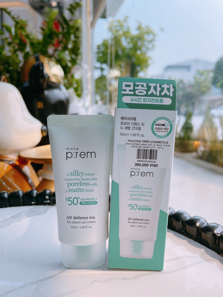 KEM CHỐNG NẮNG VẬT LÝ MAKE PREM KIỀM DẦU XANH ( CTY - VAT ₫
