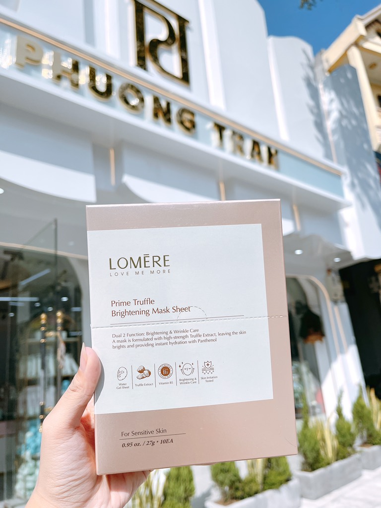 MẶT NẠ DƯỠNG TRẮNG - PHỤC HỒI DA LOMERE CHIẾT XUẤT TỪ NẤM CỤC