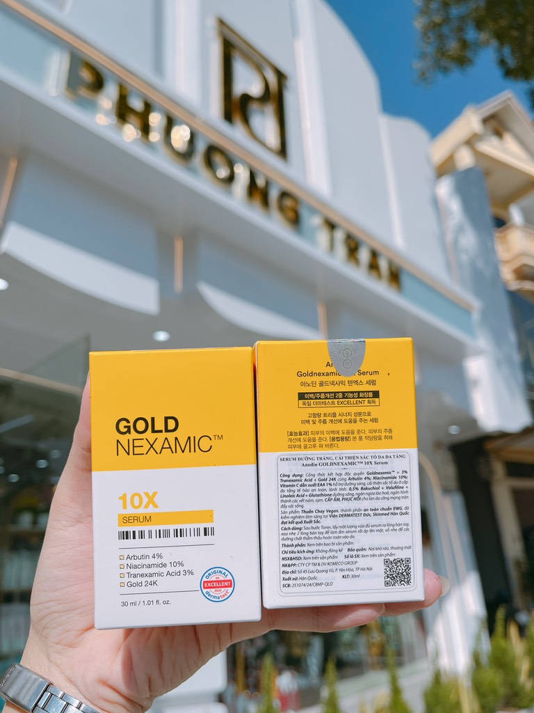 SERUM DƯỠNG TRẮNG CẢI THIỆN SẮC TỐ ĐA TẦNG ANODIN GOLDNEXAMICTM 10X ( CTY - VAT )