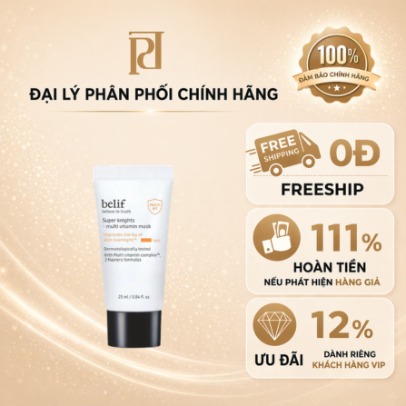 MẶT NẠ NGỦ BELIF SUPER KNIGHTS MULTI VITAMIN MASK 25ML