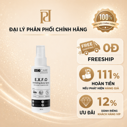 XỊT TẨY TẾ BÀO CHẾT TOÀN THÂN GIẢM MỤN LƯNG MD CARE 100ML