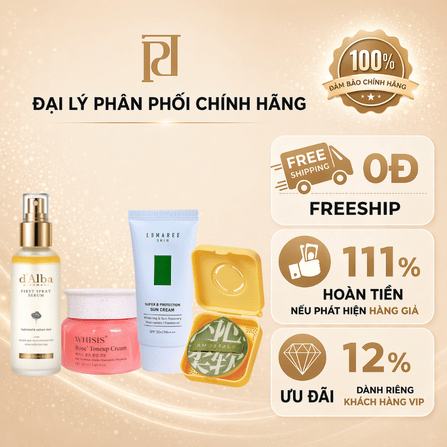 [GIẢM 49K] COMBO DƯỠNG TRẮNG CĂNG BÓNG (XỊT KHOÁNG D'ALBA + KCN LUMAREE + KEM LƯỜI+ MÚT TÁN)