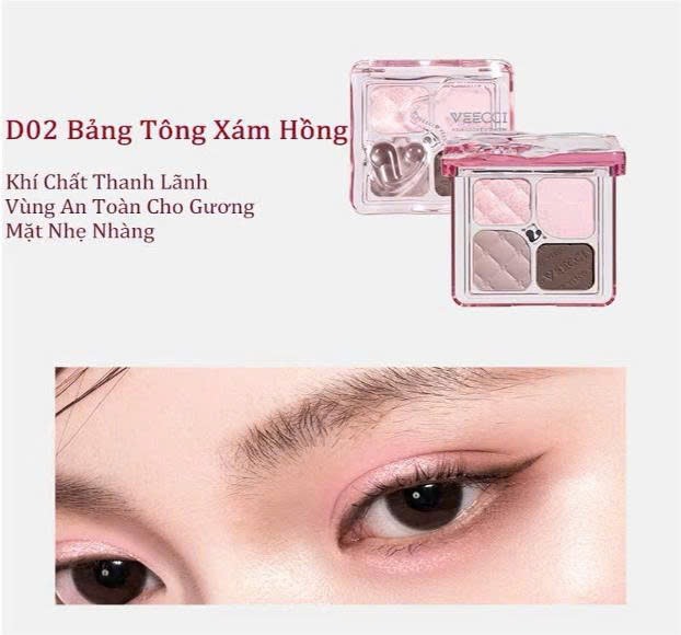 Bảng phấn mắt VEECCI CLASSIC 4-COLOR EYESHADOW PALETTE