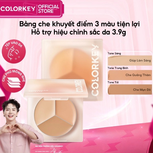 BẢNG KEM CHE KHUYẾT ĐIỂM COLORKEY TARGETING THREE-COLOUR CONCEALER PALETTE