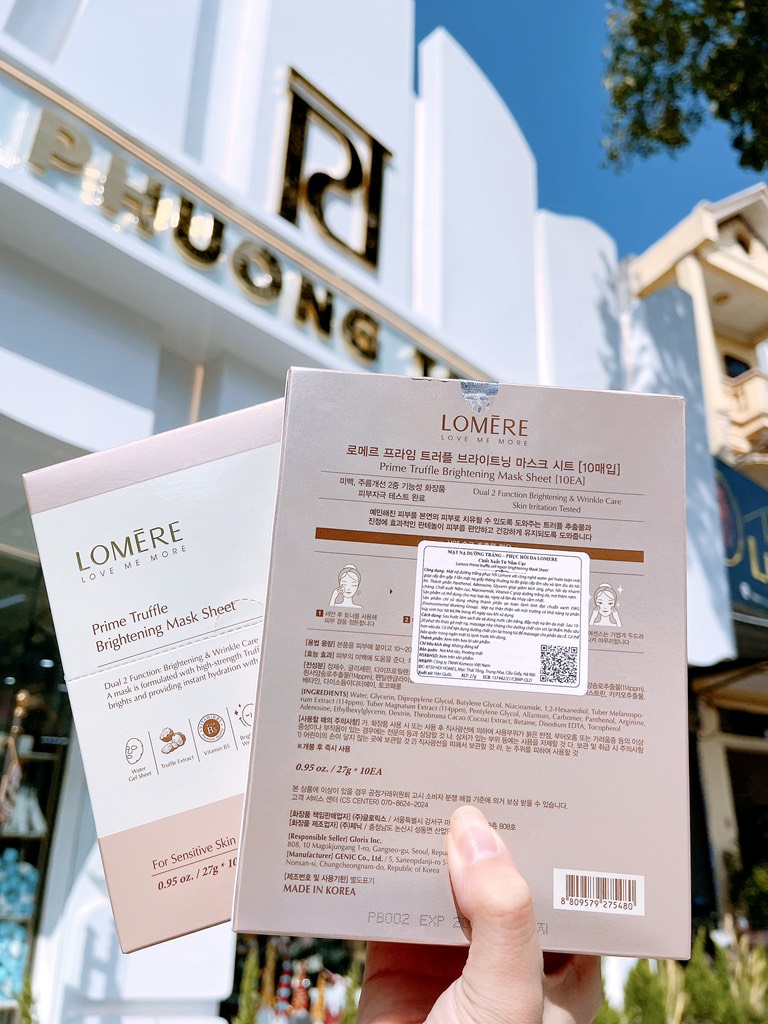 MẶT NẠ DƯỠNG TRẮNG - PHỤC HỒI DA LOMERE CHIẾT XUẤT TỪ NẤM CỤC