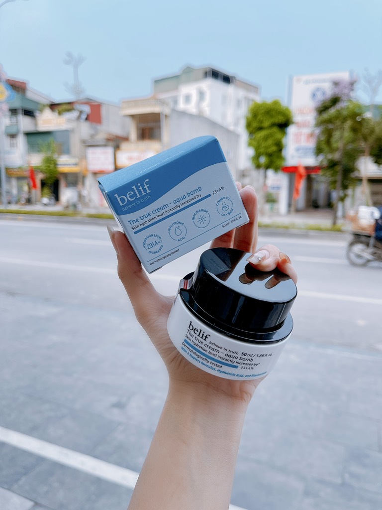 BELIF Gel Dưỡng Ẩm The True Cream Aqua Bomb 50ML / 52102185 [Gel Dưỡng Belif Hũ Xanh Nhạt]