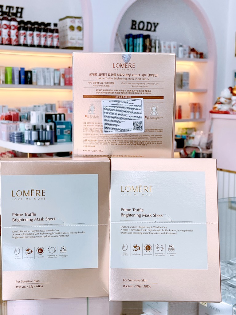 MẶT NẠ DƯỠNG TRẮNG - PHỤC HỒI DA LOMERE CHIẾT XUẤT TỪ NẤM CỤC