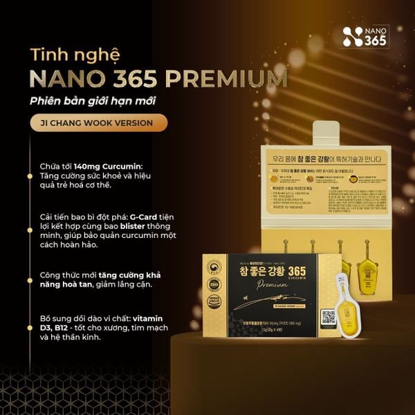 Thực phẩm bảo vệ sức khỏe VERY GOOD TURMERIC 365 PREMIUM,3g/tép, 4 tép/vỉ,8 vỉ/hộp,40 hộp/thùng