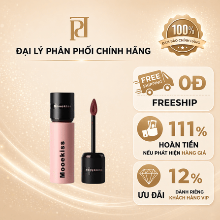 Son môi trang điểm cho môi - Mooekiss Velvet Lip Mud
