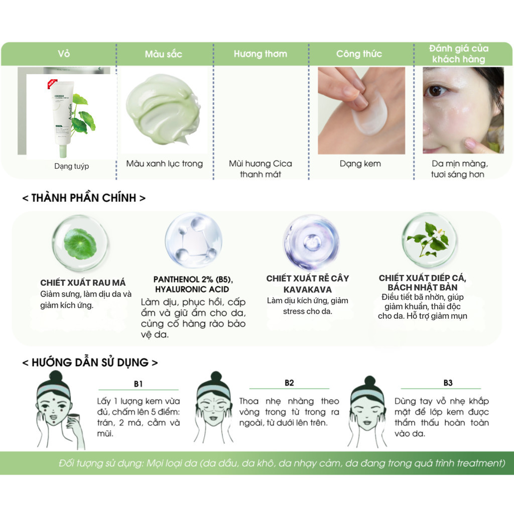 Kem dưỡng da ANODIN KAVAKAVA CALMING CREAM