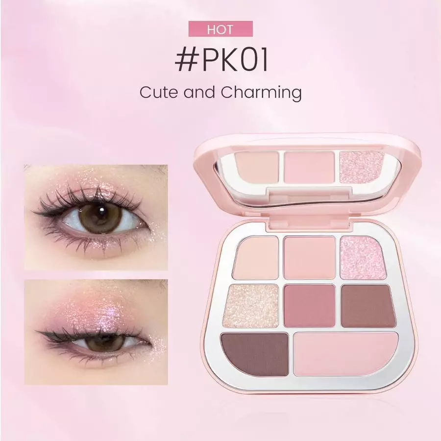 Bảng phấn trang điểm mắt gồm 8 màu FOCALLURE 8 PAN PRESSED POWDER PALETTE - PK01 (VAT)