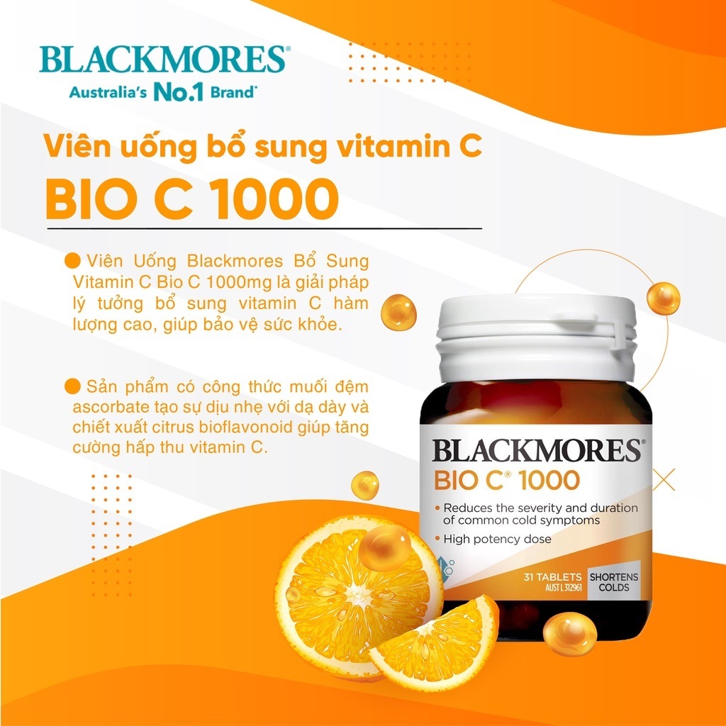 KM:  THỰC PHẨM BẢO VỆ SỨC KHOẺ BLACKMORES BIO C 1000MG