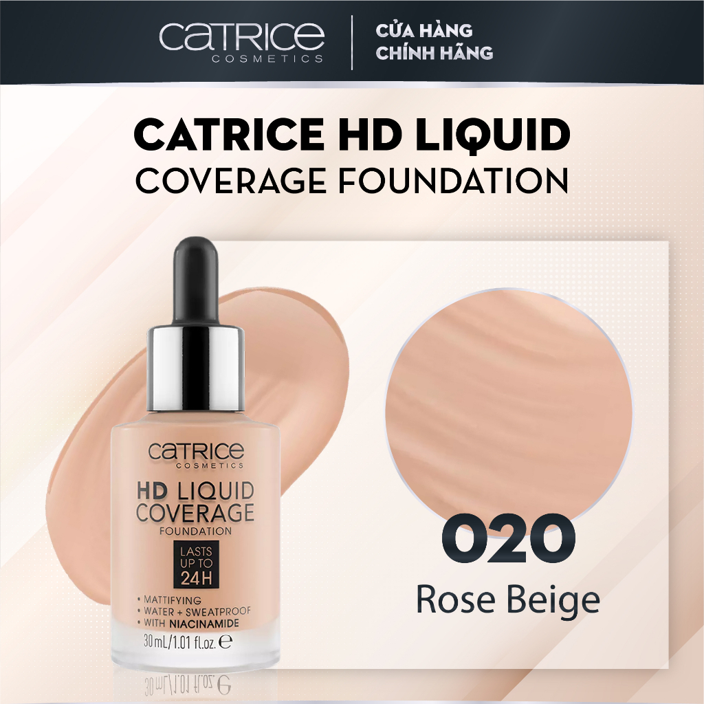 KEM NỀN KIỀM DẦU CATRICE HD LIQUID COVERAGE FOUNDATION