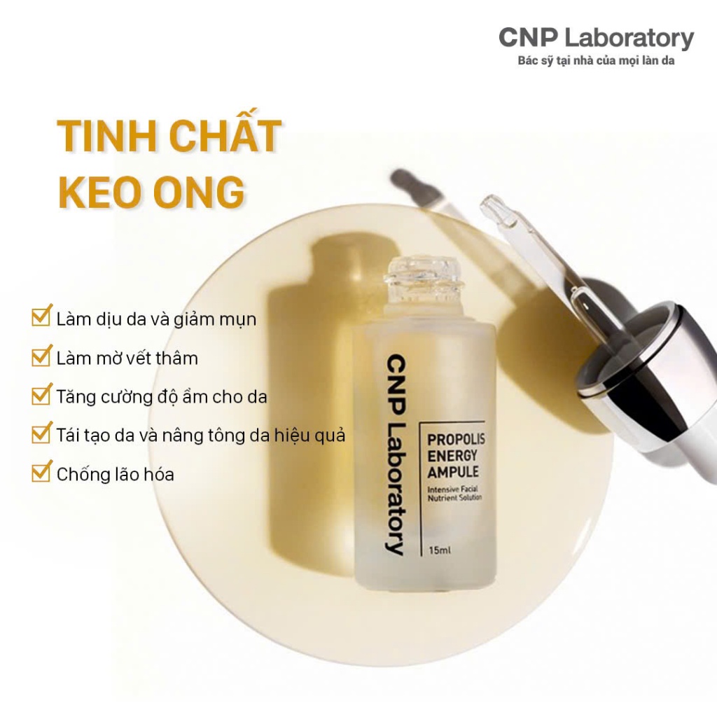 CNP PROPOLIS ENERGY ACTIVE AMUPLE 35ML [Tinh chất phục hồi keo ong CNP Propolis #35ml chai lớn ] BẠC