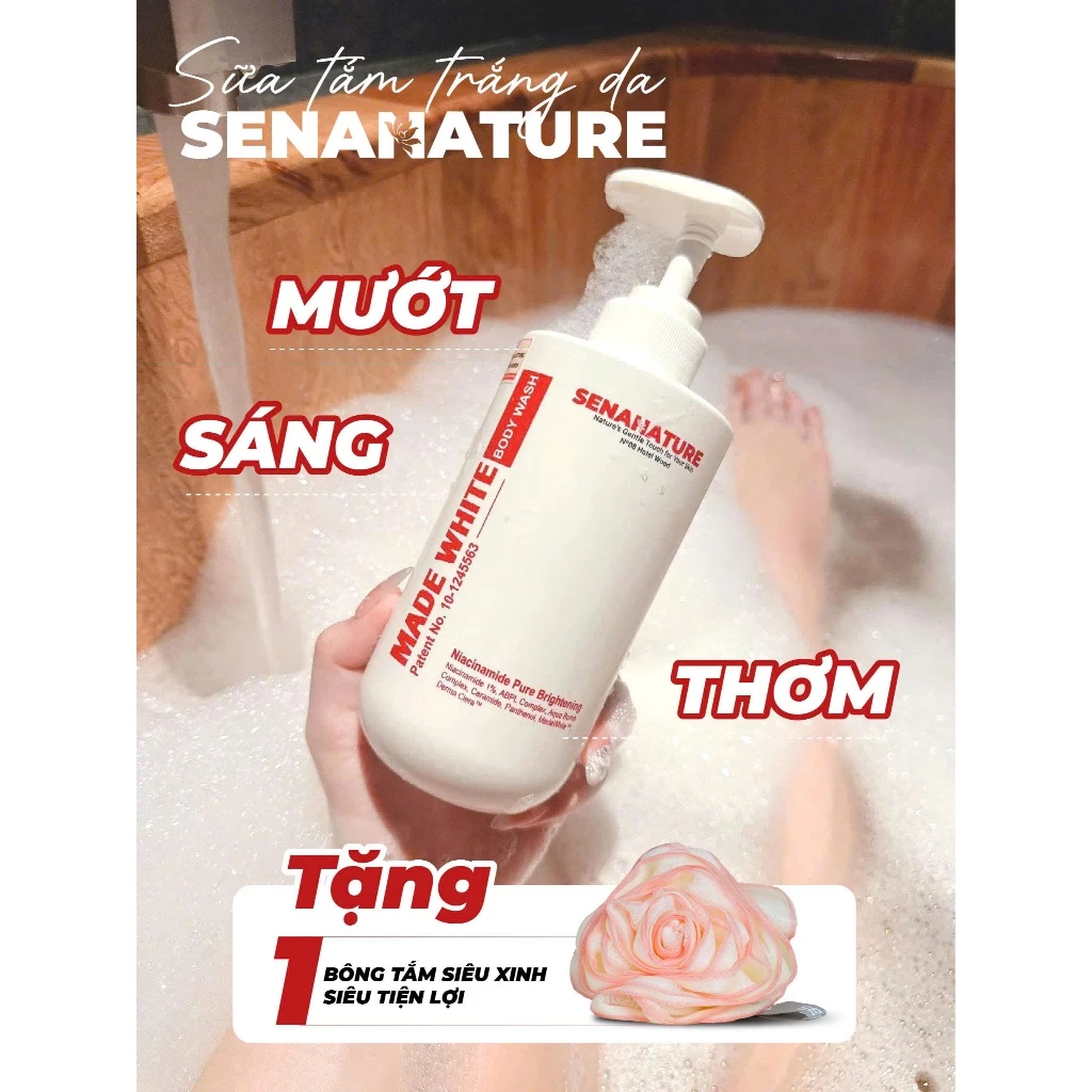 Sữa tắm SENANATURE MADE WHITE BODY WASH 500ml