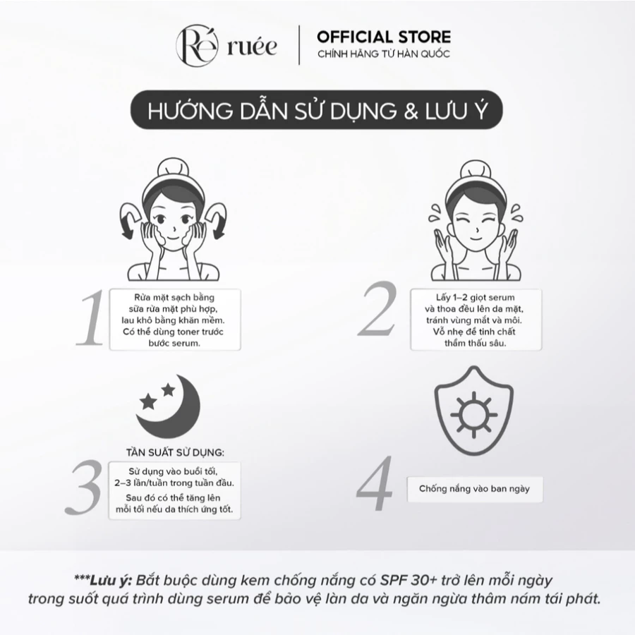 Serum trị nám da Ruee MILA SERUM RETINOL 50ml