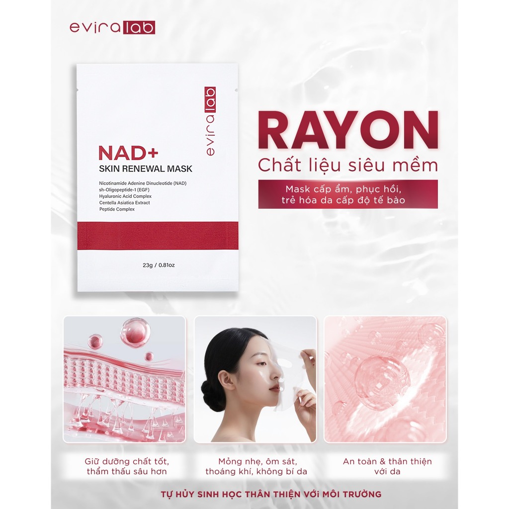 Mặt nạ Eviralab NAD + Skin renewal mask 23g (10sheet/box)