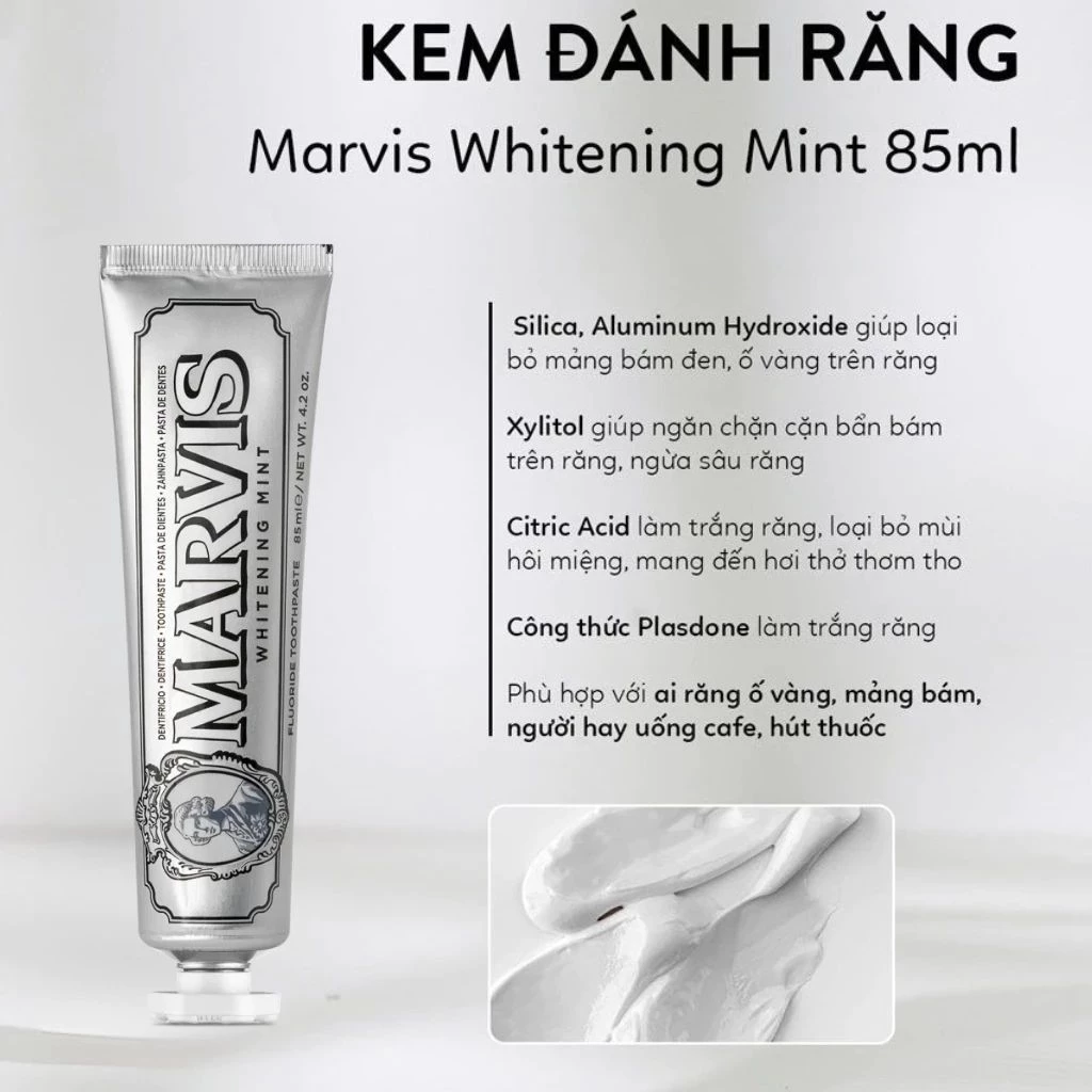 Kem đánh răng Marvis Whitening Mint 85ml
