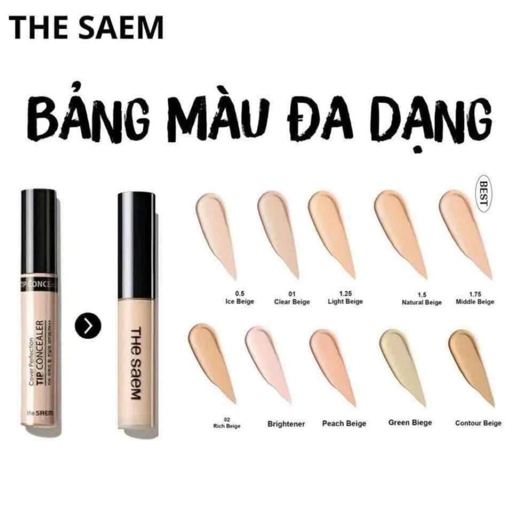 Kem che khuyết điểm The Saem Cover Perfection Tip Concealer