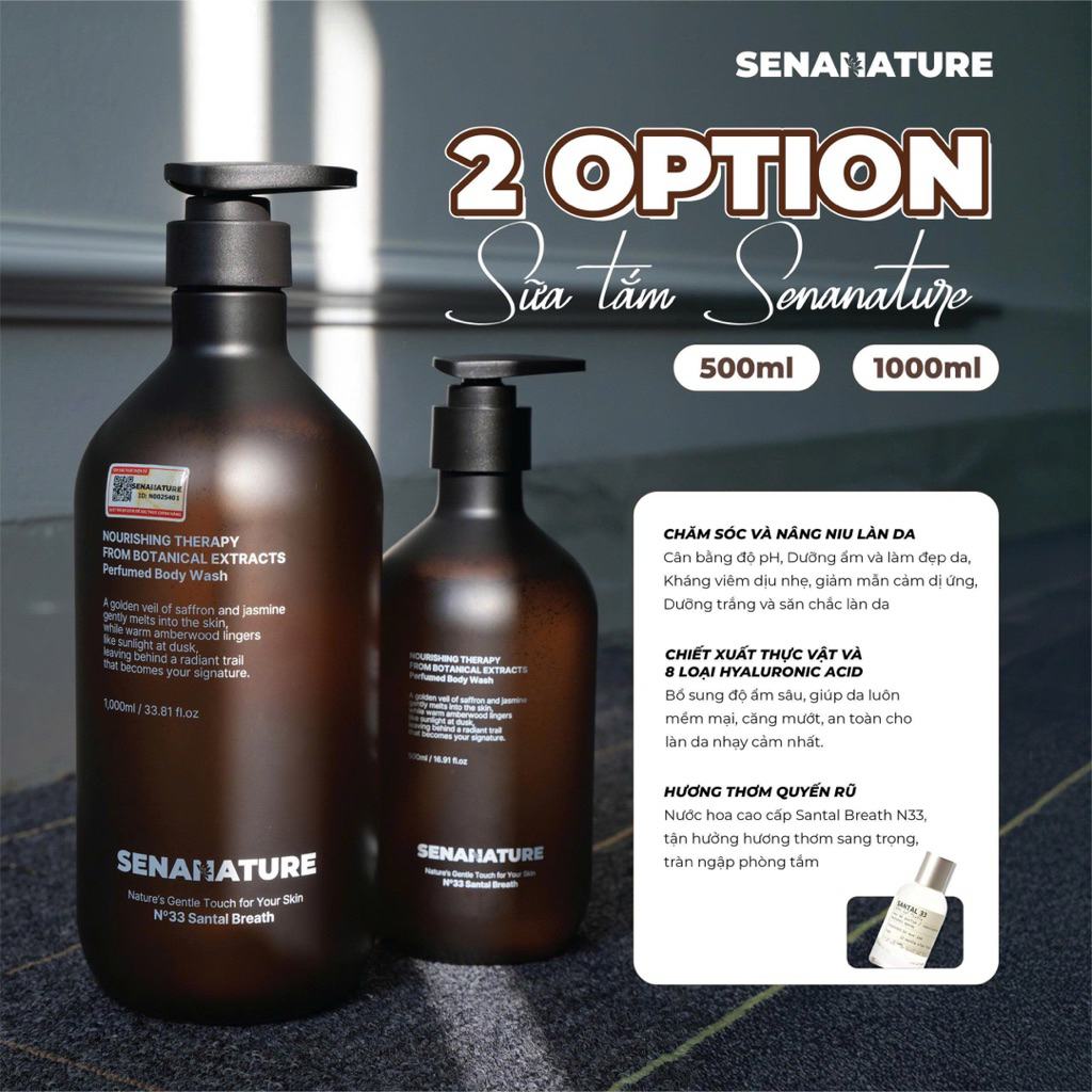 Sữa tắm SENANATURE NOURISHING THERAPY FROM BOTANICAL EXTRACTS Perfumed Body Wash