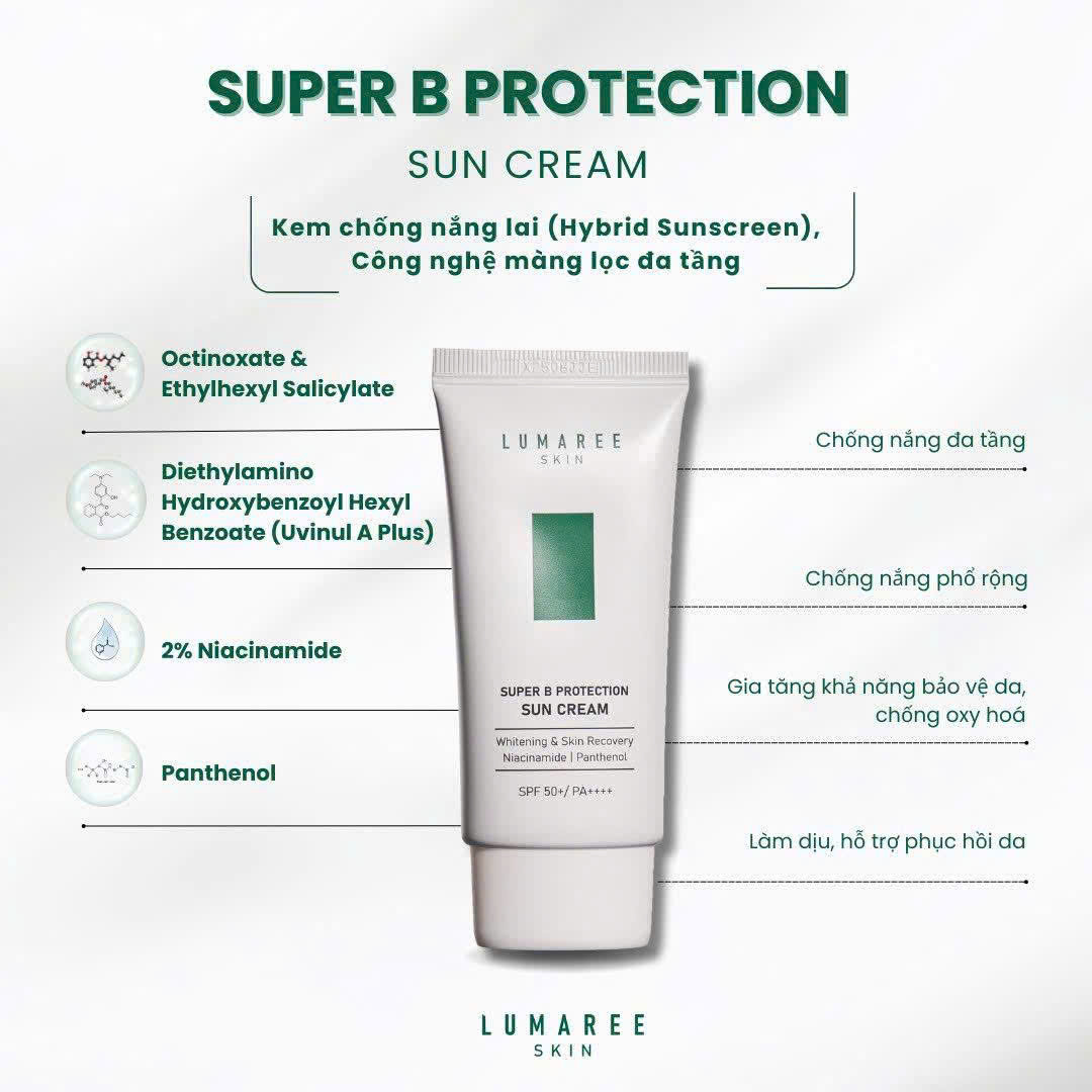 Kem chống nắng LUMAREE SUPER B PROTECTION SUN CREAM 50ml