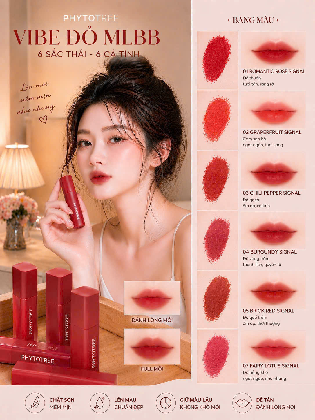 Son môi PHYTOTREE TWENTY FOUR HOUR VELVET TINT