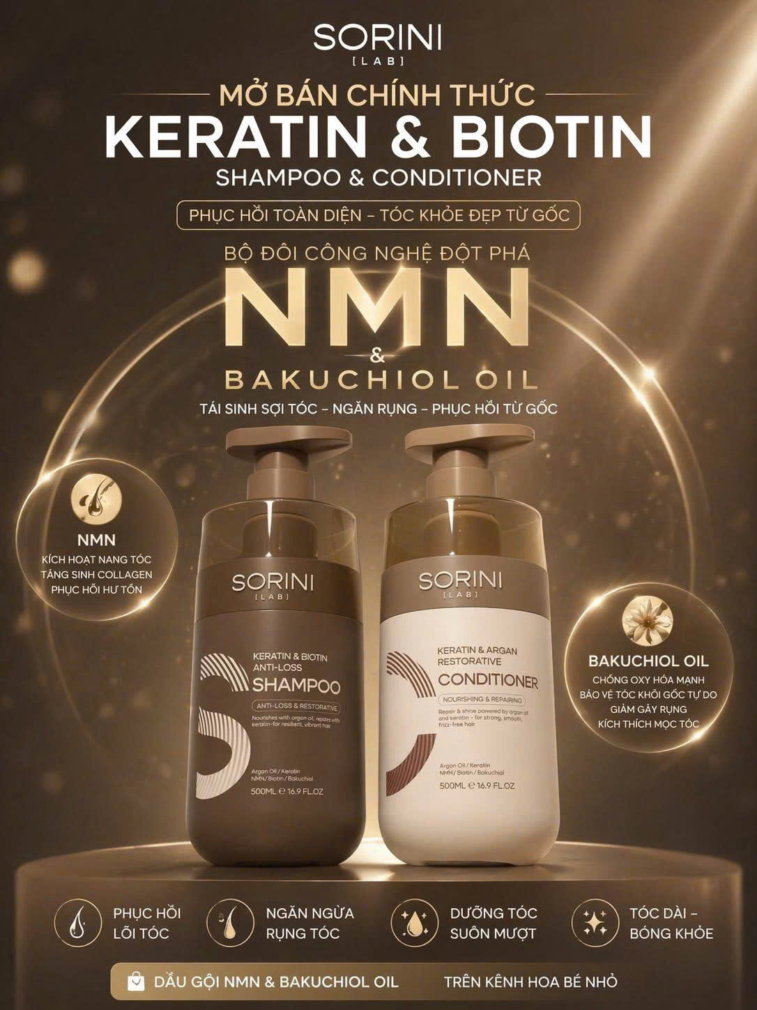 CẶP GỘI XẢ SORINI LAB 500ML