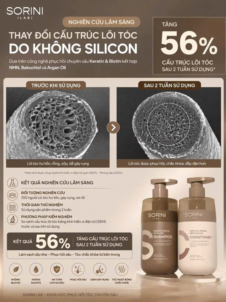 CẶP GỘI XẢ SORINI LAB 500ML