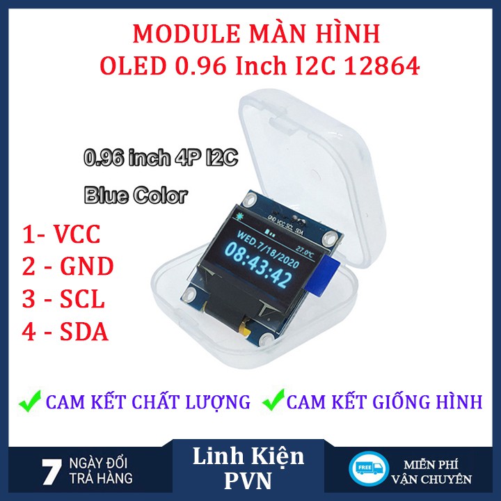 Màn hình hiển thị 128x64 Oled 0.96 Inch giao Tiếp I2C chuyên dụng SSD1315/SSD1306