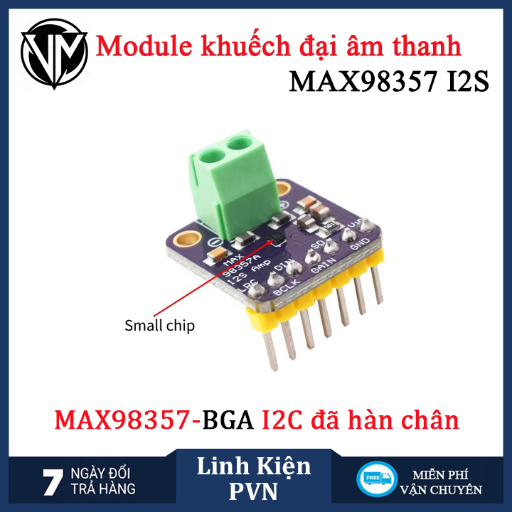 Module MAX98357 Mạch Khuếch Đại Âm Thanh I2S Class D - Chuyên Dụng Cho Raspberry Pi Esp32