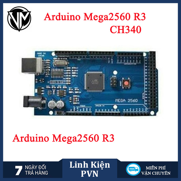 Kit phát triển Arduino MEGA2560 R3 với Chip CH340