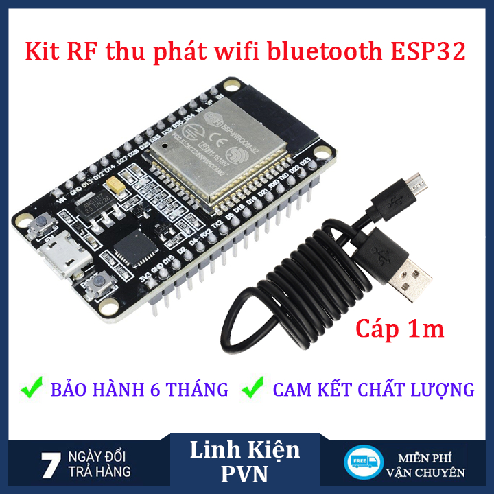 Kit ESP32 Wifi + Bluetooth CH340/CP2102 30P (30 Chân) - Kit thu phát IoT