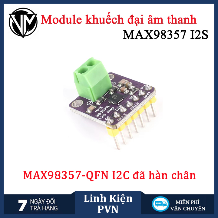 Module MAX98357 Mạch Khuếch Đại Âm Thanh I2S Class D - Chuyên Dụng Cho Raspberry Pi Esp32
