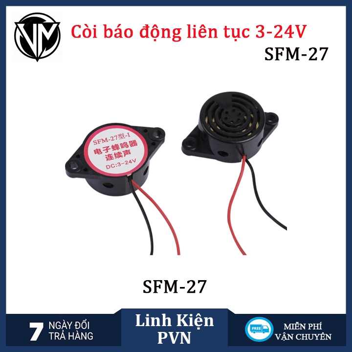 Loa, Còi Báo Động Liên Tục SMF-20B và SMF-27, điện áp 3 - 24VDC