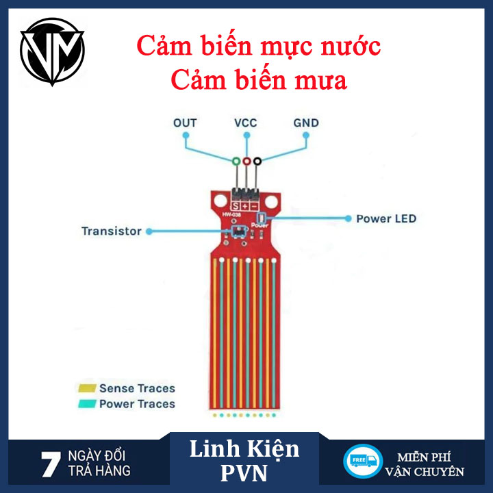 Mạch cảm biến mực nước - độ sâu - cảm biến mưa